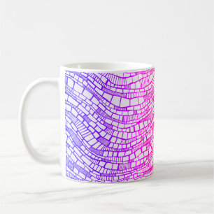 Abstrakte rechteckige Formen Farb-Kunst-Design-Tas Kaffeetasse