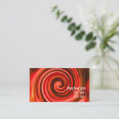 Abstrakte Red Yellow Wirbel Business Card Visitenkarte (Stehend Vorderseite)