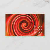 Abstrakte Red Yellow Wirbel Business Card Visitenkarte (Rückseite)