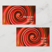 Abstrakte Red Yellow Wirbel Business Card Visitenkarte (Vorne/Hinten)