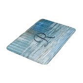 Abstrakte Reflektion Mit Monogramm Initialpush Badematte (Schrägansicht)