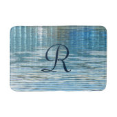 Abstrakte Reflektion Mit Monogramm Initialpush Badematte (Vorderseite)