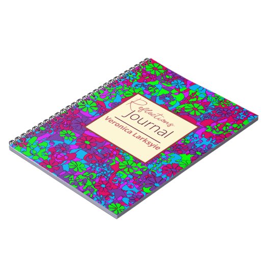 Abstrakte Reflektionen der Multicolor-Flora Notizblock (Linke Seite)