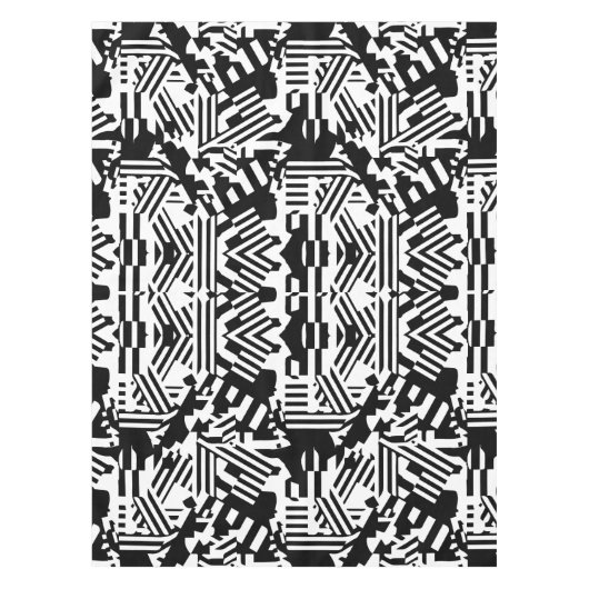 Abstrakte Reflektionen: Linien, Kuben und Monochro Tischdecke (Vorderseite)