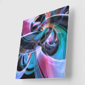 Abstrakte Reflektoren Quadratische Wanduhr (Winkel)