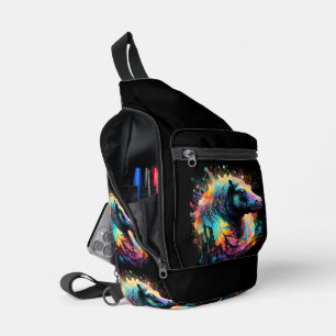 Abstrakte Reflexionen: Das gemalte Nilpferd, Crossbody Bag