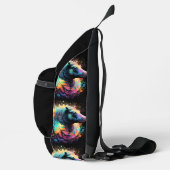 Abstrakte Reflexionen: Das gemalte Nilpferd, Crossbody Bag (Rechts)