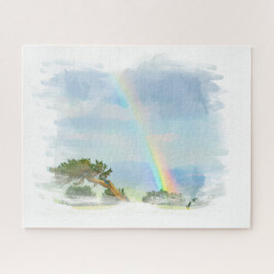 *~* Abstrakte Regenbogen Berge Ozean Artsy AR11 Puzzle