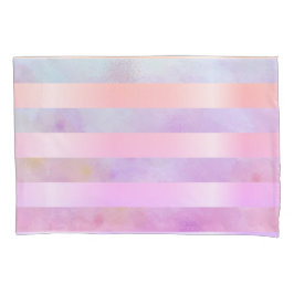 Abstrakte Regenbogen-Blume Streifen in Wasserfarbe Kissenbezug