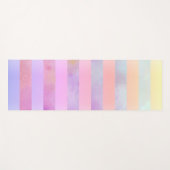 Abstrakte Regenbogen-Blume Streifen in Wasserfarbe Yogamatte (Vorderseite (Horizontal))