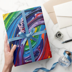 Abstrakte Regenbogen-Brücken-Geschenkpapier Geschenkpapier