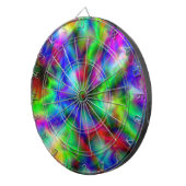 Abstrakte Regenbogen-Farben Dartscheibe (Vorderseite rechts)
