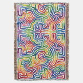 Abstrakte Regenbogen-Labyrinth-Decke Decke (Vorderseite Vertikal)