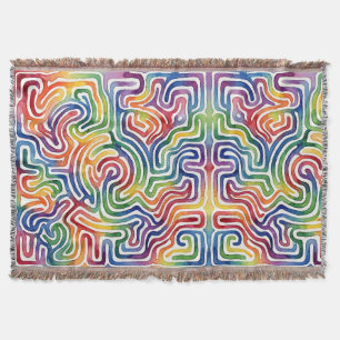 Abstrakte Regenbogen-Labyrinth-Decke Decke