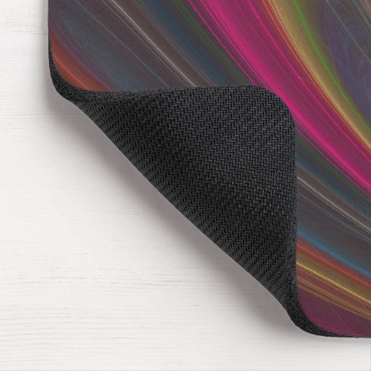 Abstrakte Regenbogen-Strudel-Mausunterlage Mousepad (Ecke)
