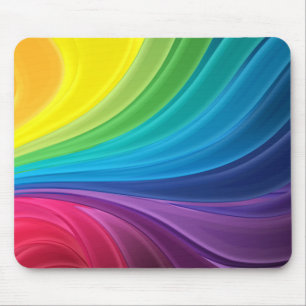 Abstrakte Regenbogen-Strudel-Mausunterlage Mousepad