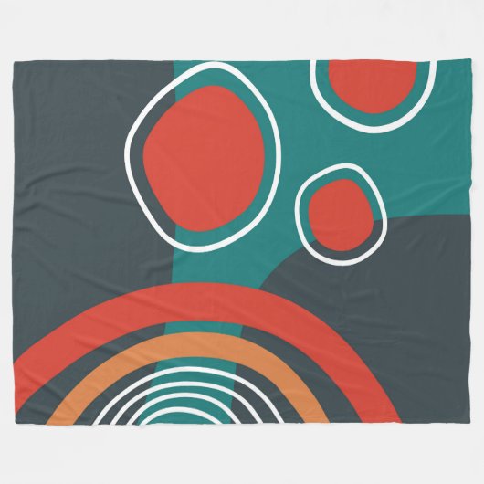 Abstrakte Regenbogen- und Sunnenbilder Fleecedecke (Vorderseite (Horizontal))