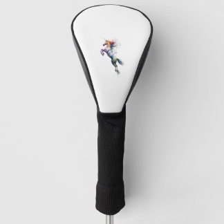 Abstrakte Regenbogenfarbe eines Einhorns Golf Headcover