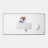 Abstrakte Regenbogenfarbe eines Einhorns Schreibtischunterlage (Tastatur & Maus)