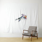 Abstrakte Regenbogenfarbe eines Einhorns Wandteppich (Beispiel (Horizontal))