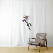 Abstrakte Regenbogenfarbe eines Einhorns Wandteppich (Beispiel)
