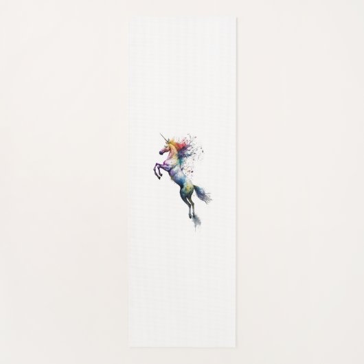 Abstrakte Regenbogenfarbe eines Einhorns Yogamatte (Vorderseite)