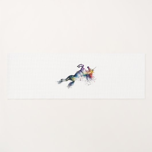 Abstrakte Regenbogenfarbe eines Einhorns Yogamatte (Vorderseite (Horizontal))