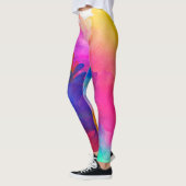 Abstrakte Regenbogenfarbe Leggings (Links)