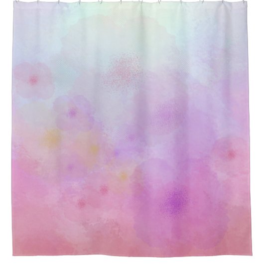 Abstrakte Regenbogenfarben-Blume Duschvorhang (Vorderseite)