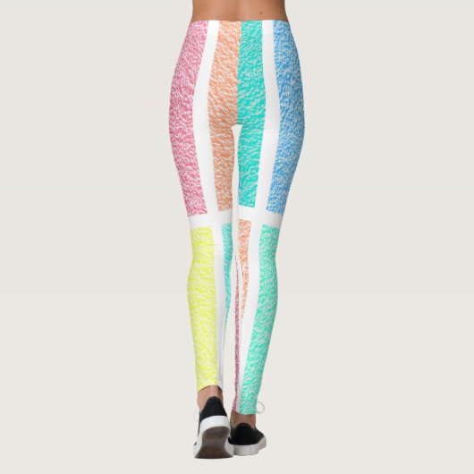 Abstrakte Regenbogenfarben Leggings (Rückseite)