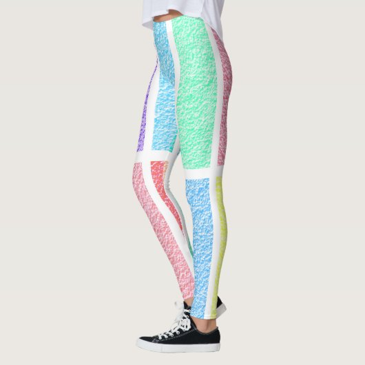 Abstrakte Regenbogenfarben Leggings (Links)