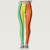Abstrakte Regenbogenfarben Leggings (Vorderseite)