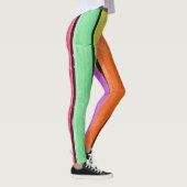 Abstrakte Regenbogenfarben Leggings (Rechts)