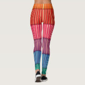 Abstrakte Regenbogenfarben Leggings (Rückseite)