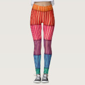 Abstrakte Regenbogenfarben Leggings (Vorderseite)