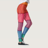 Abstrakte Regenbogenfarben Leggings (Rechts)
