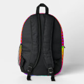 Abstrakte Regenbogenfarbwaagen Bedruckter Rucksack (Rückseite)