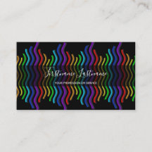 Abstrakte Regenbogenfarbwellen Kalligrafie