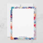Abstrakte Regenbogenformen Individuelle Name Mitteilungskarte (Vorderseite)