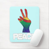 Abstrakte Regenbogenfriedenshilfepads 2 Mousepad (Mit Mouse)