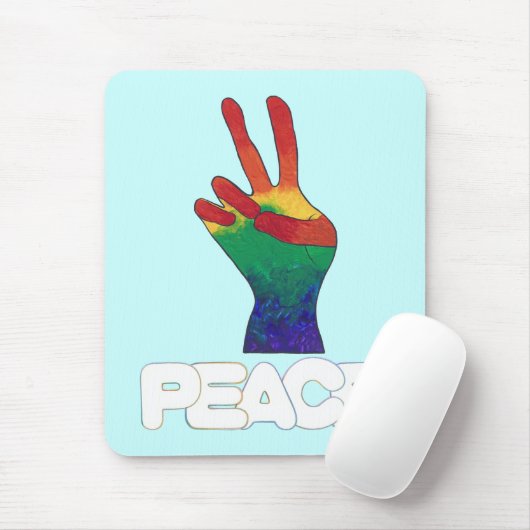 Abstrakte Regenbogenfriedenshilfepads 2 Mousepad (Mit Mouse)
