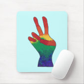 Abstrakte Regenbogenfriedenshilfepads Mousepad (Mit Mouse)