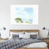 *~* Abstrakte Regenbogengebirge Ozean Künstlerisch Leinwanddruck (Insitu (Schlafzimmer))
