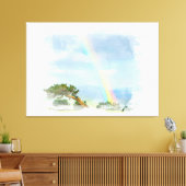 *~* Abstrakte Regenbogengebirge Ozean Künstlerisch Leinwanddruck (Insitu (Wohnzimmer))