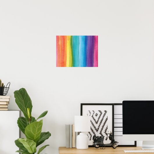 Abstrakte Regenbogenglanz Poster (Heimbüro)