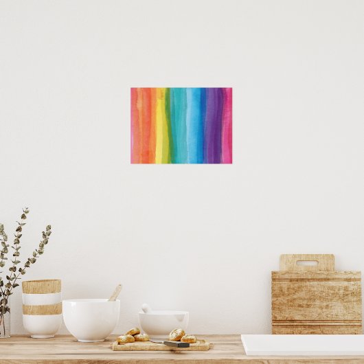 Abstrakte Regenbogenglanz Poster (Küche)