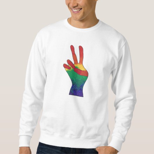Abstrakte Regenbogenhaut-Schutzschild Sweatshirts (Vorderseite)