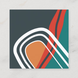 Abstrakte Regenbogenkunst Quadratische Visitenkarte