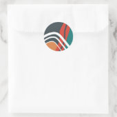 Abstrakte Regenbogenkunst Runder Aufkleber (Tasche)
