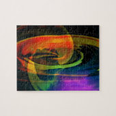 Abstrakte Regenbogenlandschaft Außerirdisch Puzzle (Horizontal)